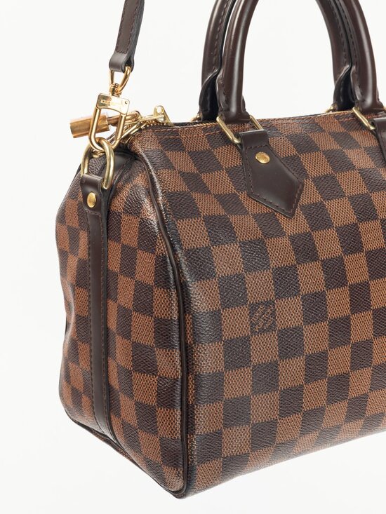 Louis Vuitton Speedy Bandouliere NM 25 Damier Ebene Canvas Handbag - Picture 9 of 13
